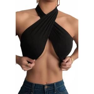 NEW NIC & JO twist & turn convertible halter top in black